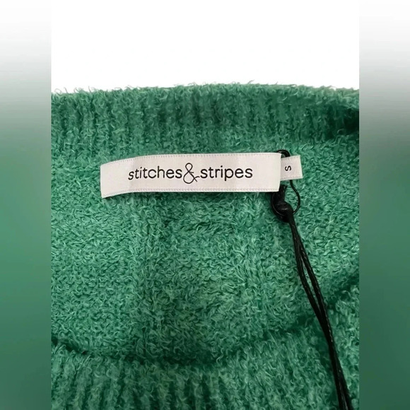 NWT REVOLVE Stitches and Stripes Green Sweater - Picture 3 of 3